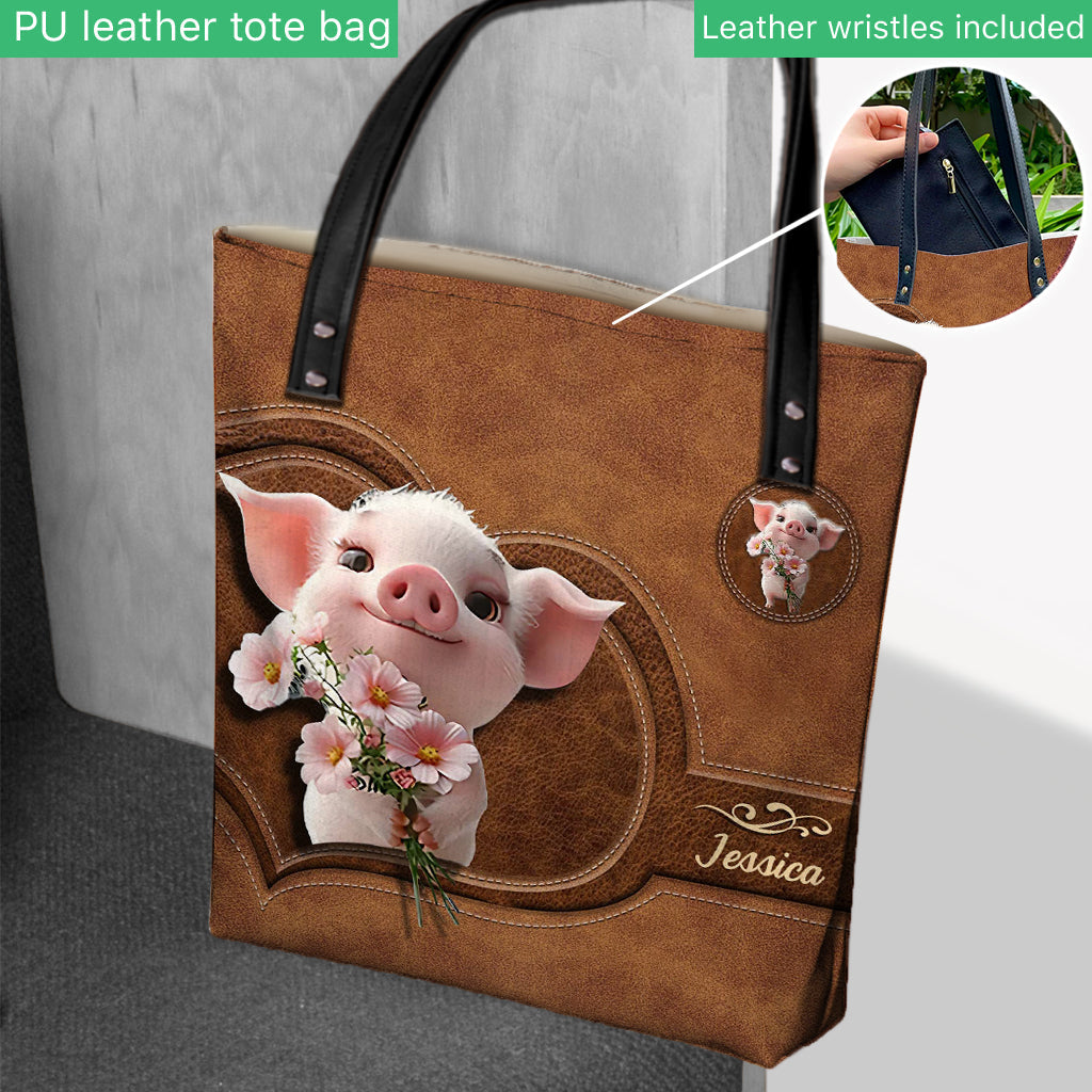 Cute Pig - Personalized Pig Lover Tote Bag