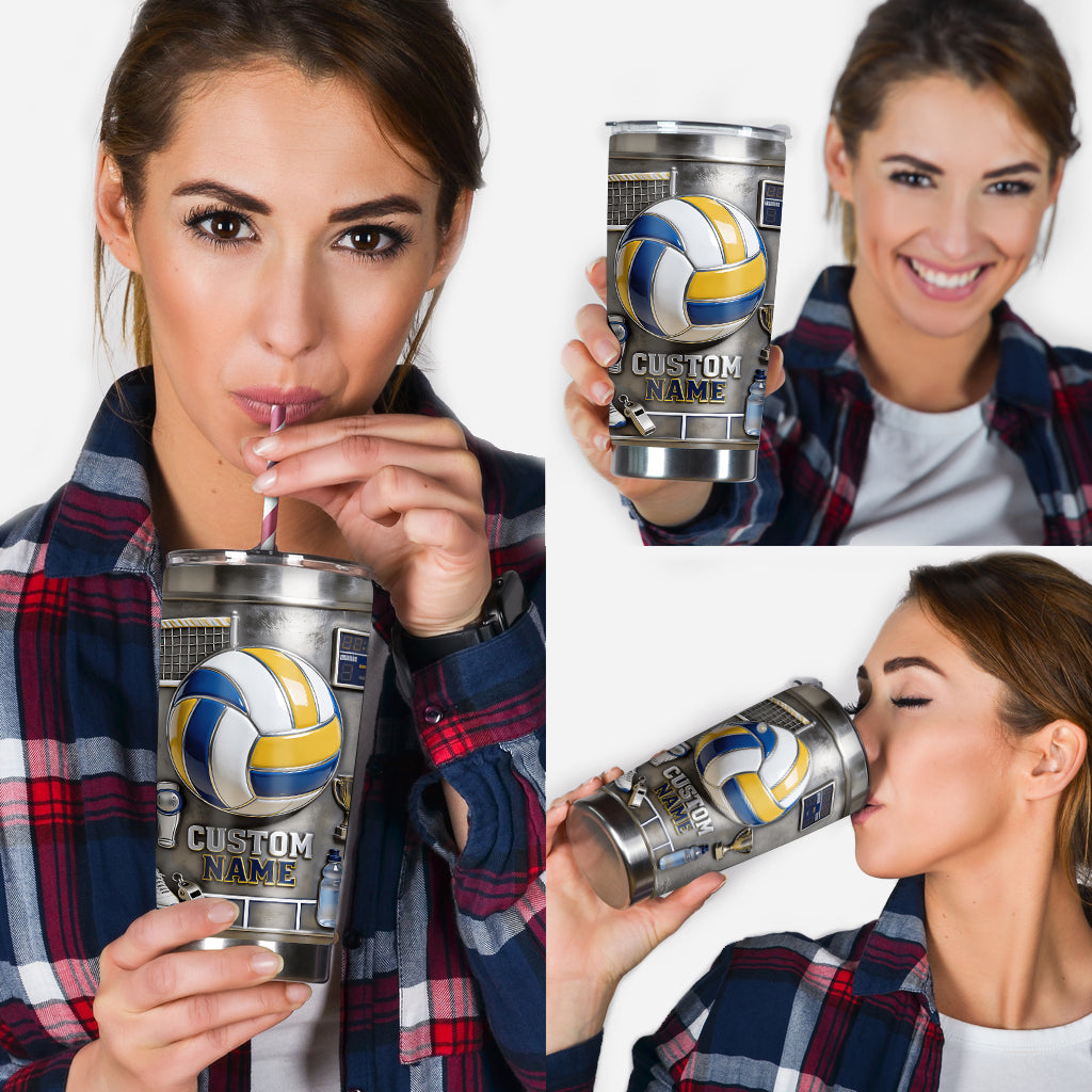 Love Volleyball - Personalized Volleyball Tumbler