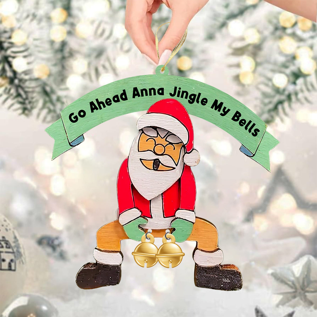 Jingle My Bells - Personalized Couple Ornament With Charm