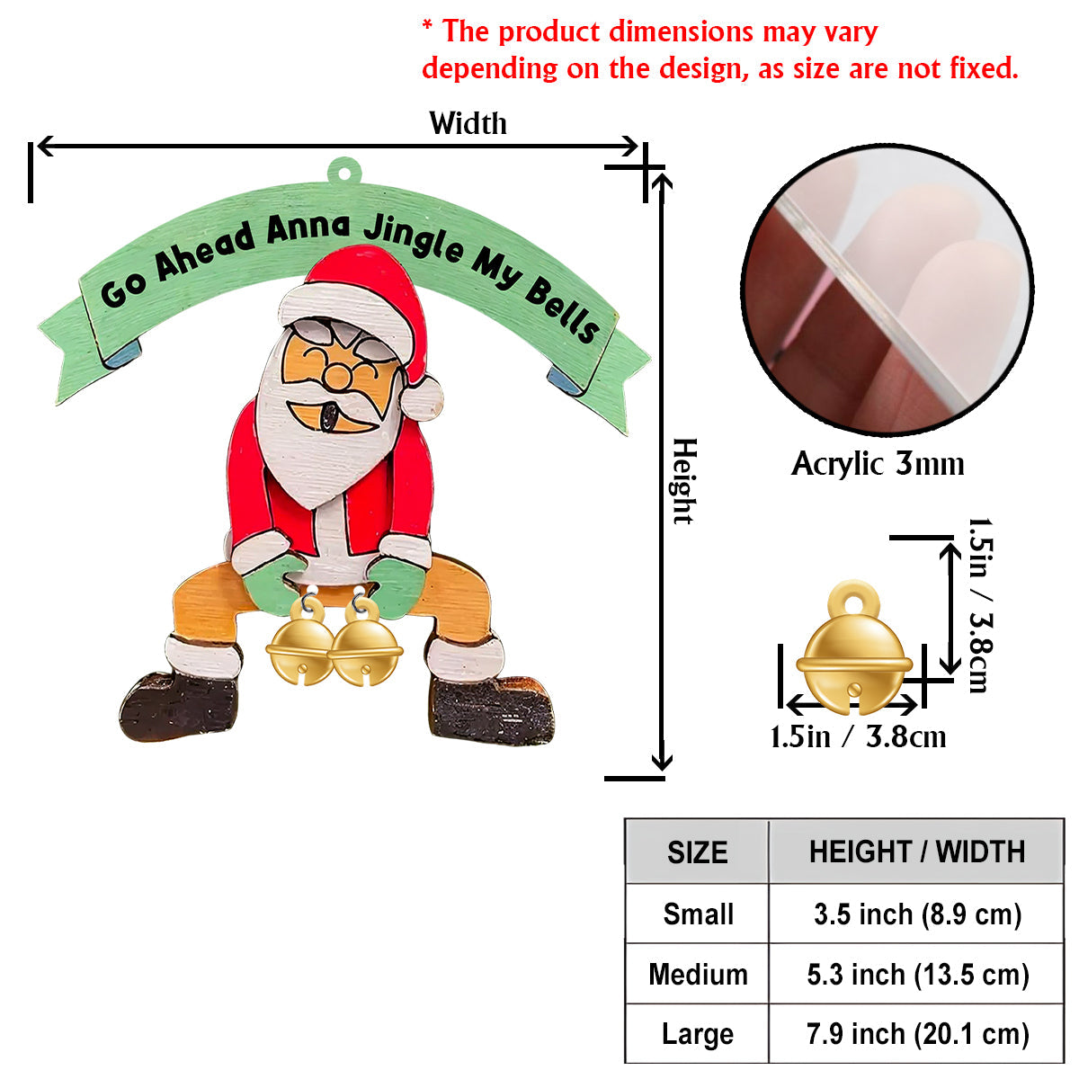 Jingle My Bells - Personalized Couple Ornament With Charm