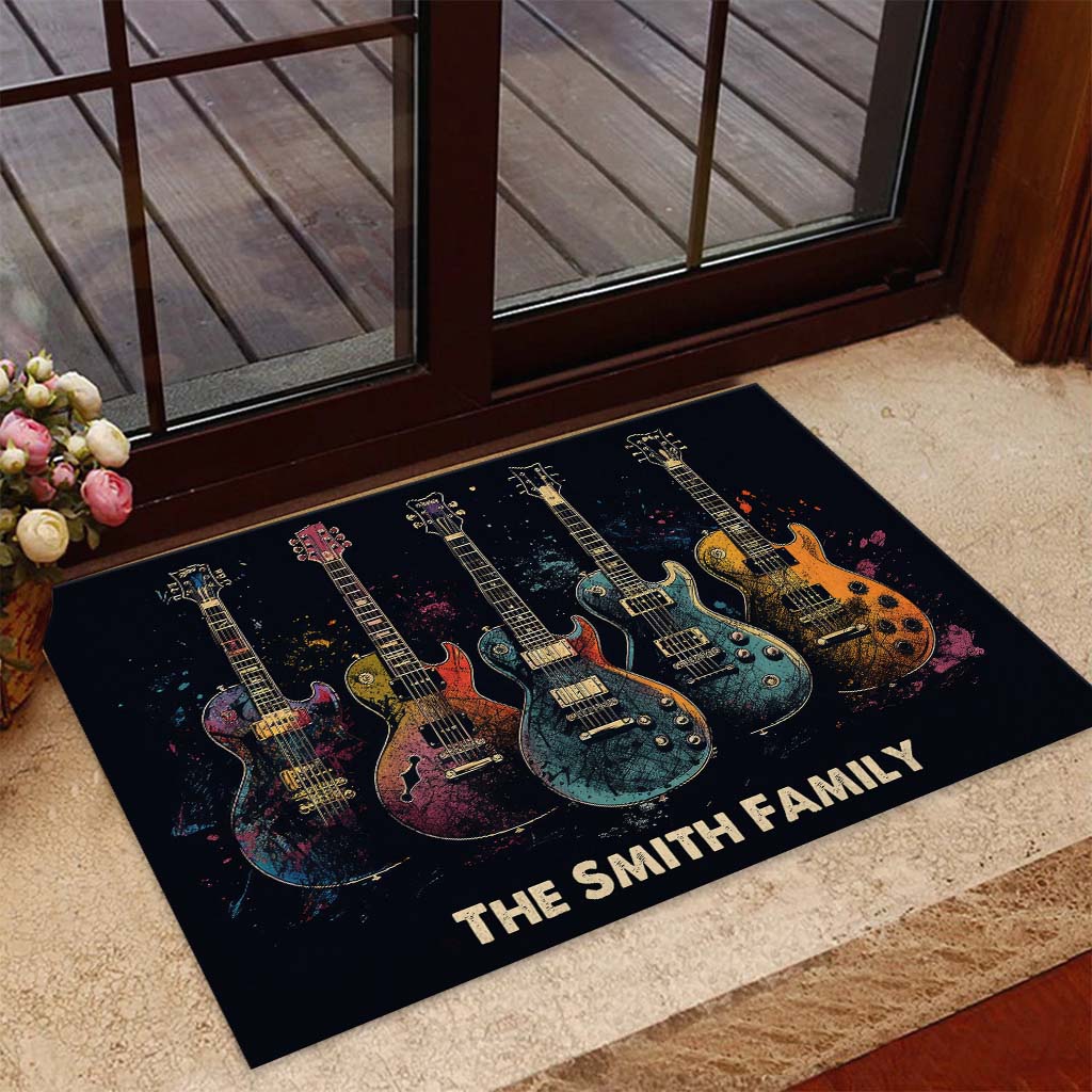 Guitar Harmony - Personalized Guitar Doormat