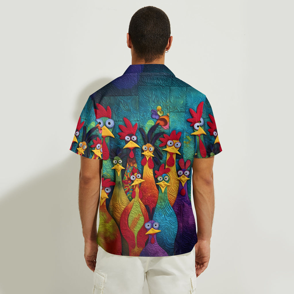 Whimsical Chicken Funny - Personalized Chicken Hawaiian Shirt