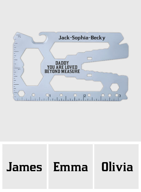 Daddy You Are Loved Beyond Measure - Personalized Father Metal Multitools Sheet