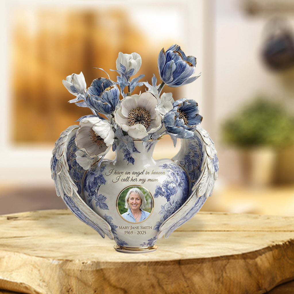 Toile De Jouy Floral - Personalized Memorial Custom Shaped Acrylic Plaque