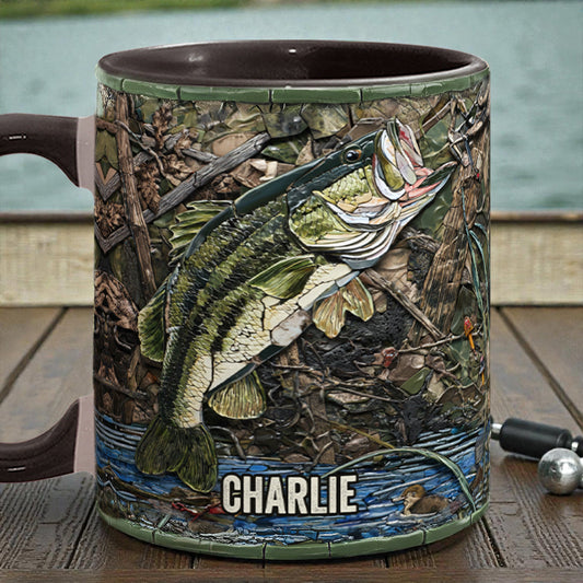 Love Fishing - Personalized Fishing Accent Mug