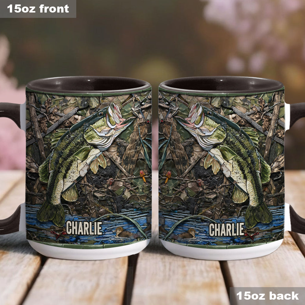 Love Fishing - Personalized Fishing Accent Mug