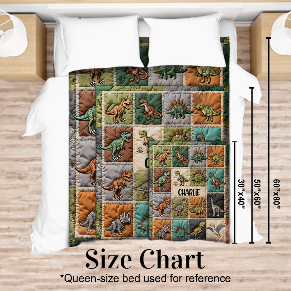 Love Dinosaur - Personalized Kid Blanket