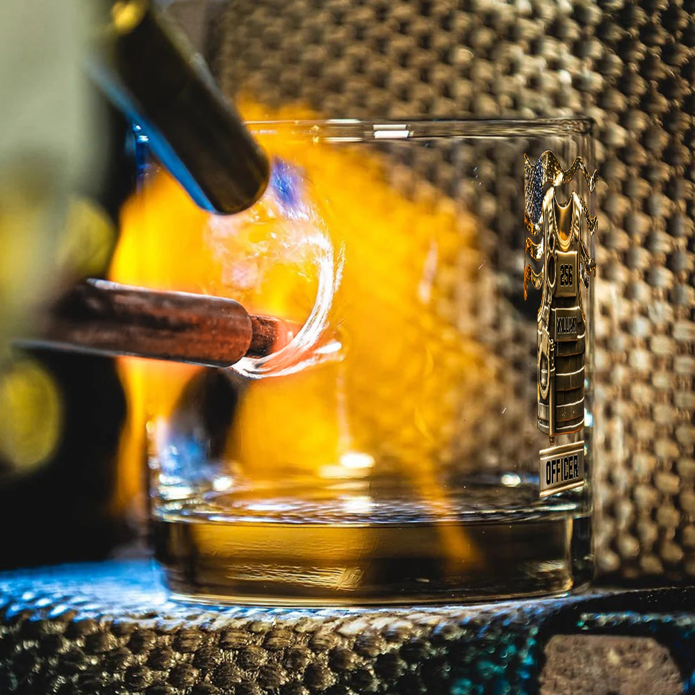 Serve And Protect - Personalized Police Officer Bullet Whiskey Glass