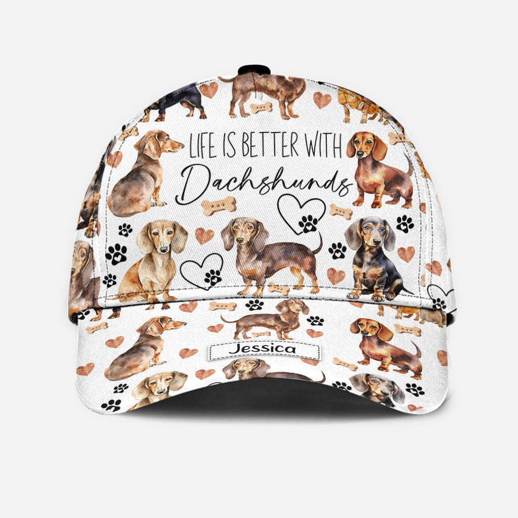 Life Is Better With Dachshunds - Personalized Dog Classic Cap