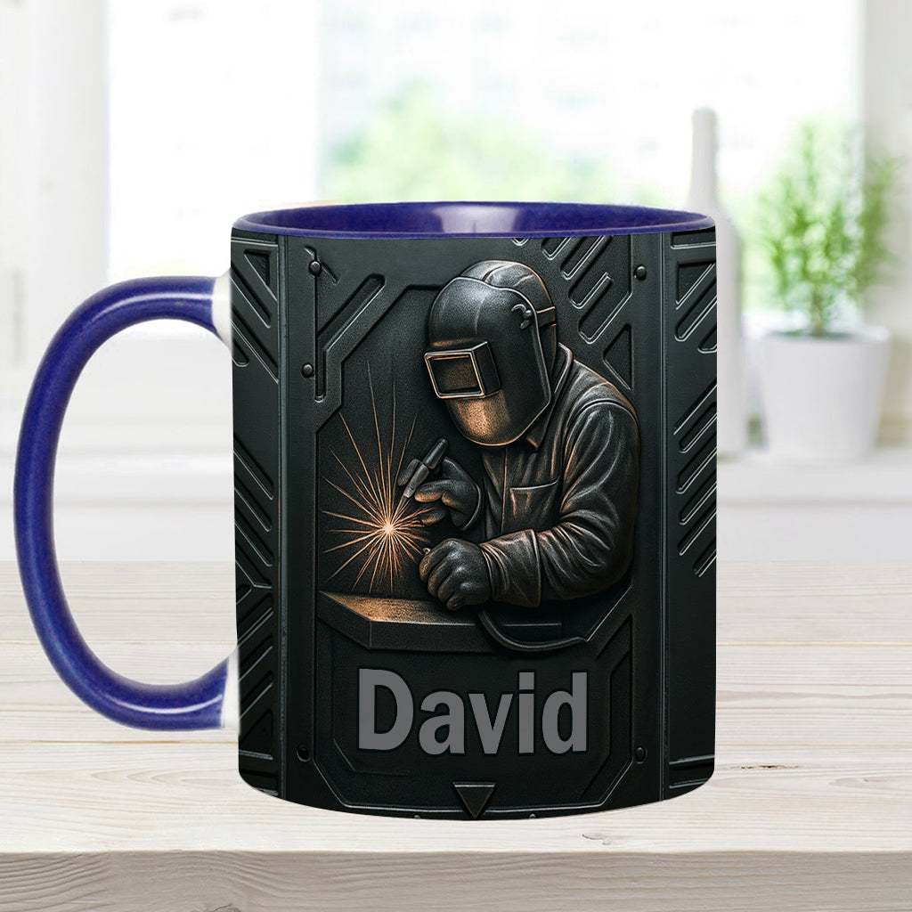 Cool Welder Men - Personalized Welder Accent Mug