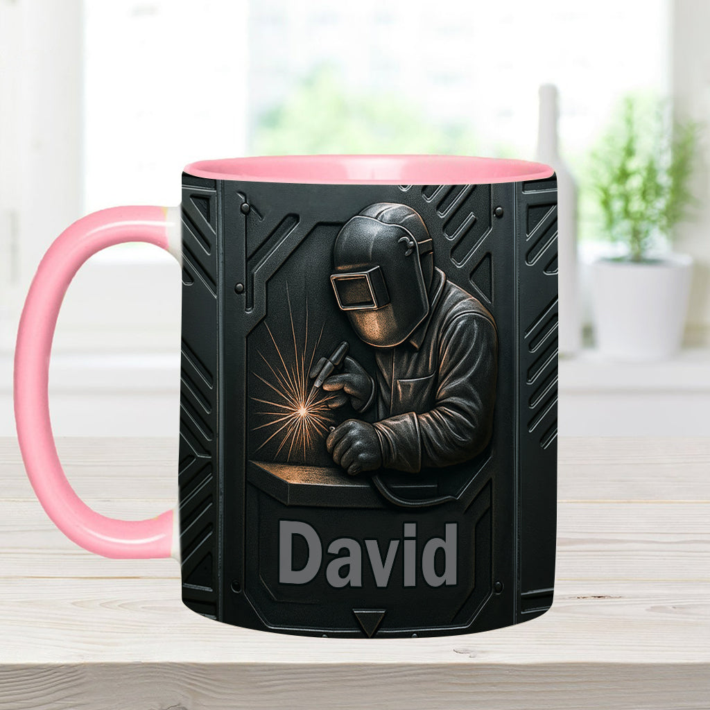 Cool Welder Men - Personalized Welder Accent Mug