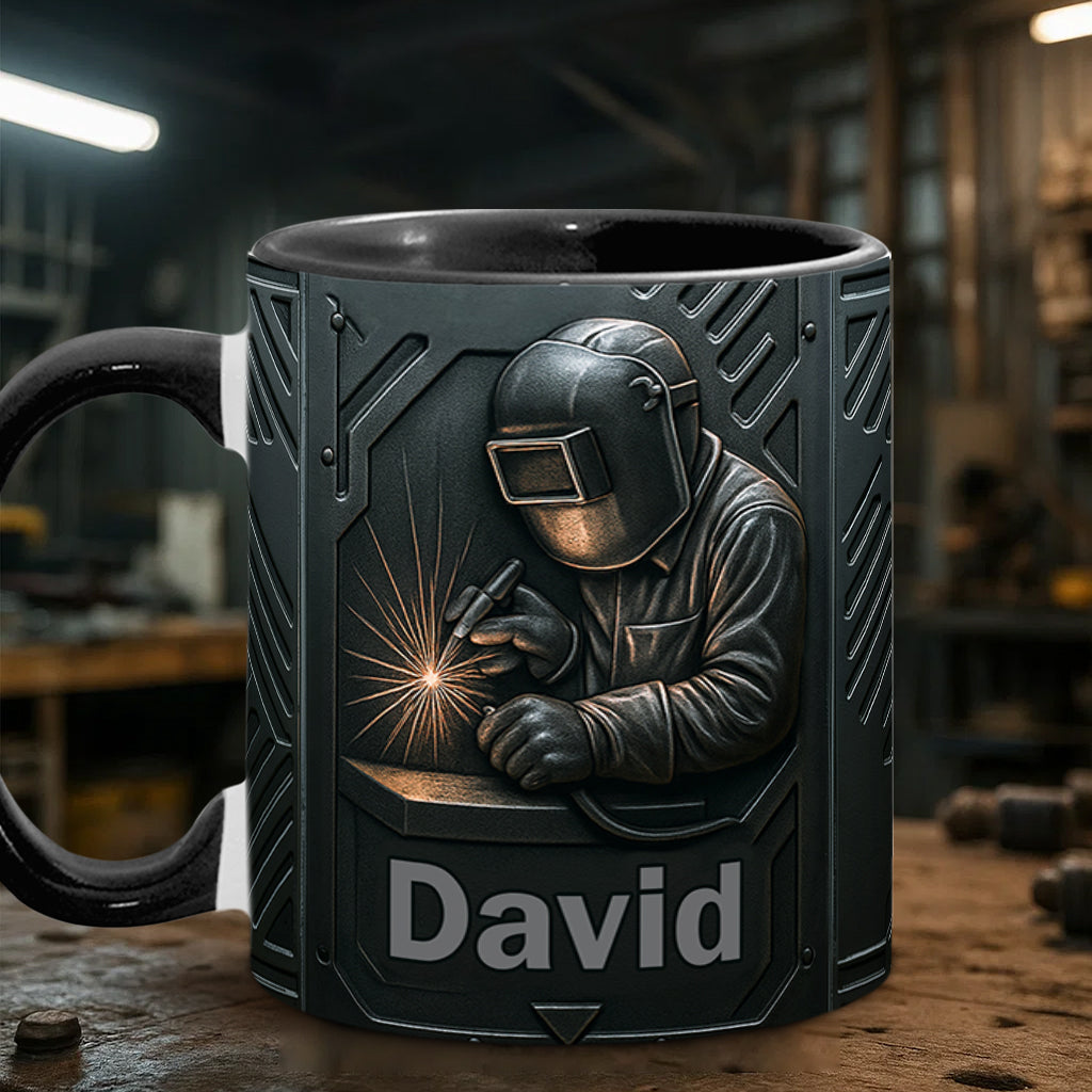 Cool Welder Men - Personalized Welder Accent Mug