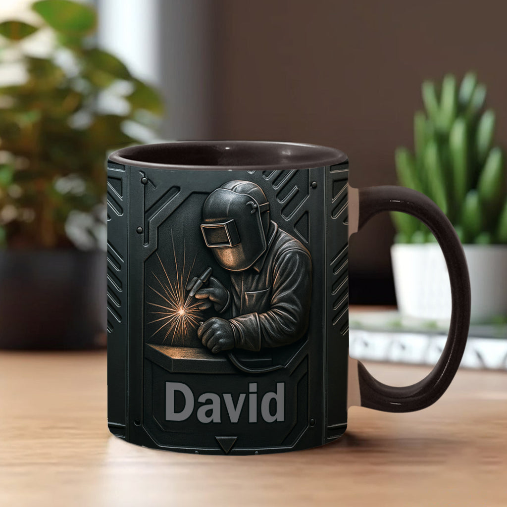 Cool Welder Men - Personalized Welder Accent Mug