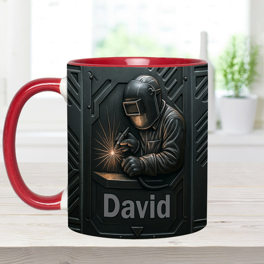 Cool Welder Men - Personalized Welder Accent Mug