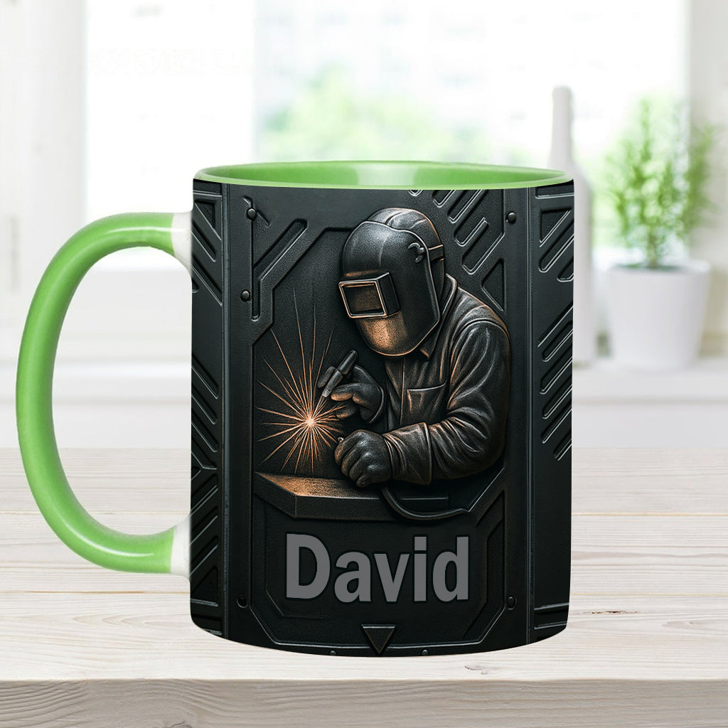 Cool Welder Men - Personalized Welder Accent Mug