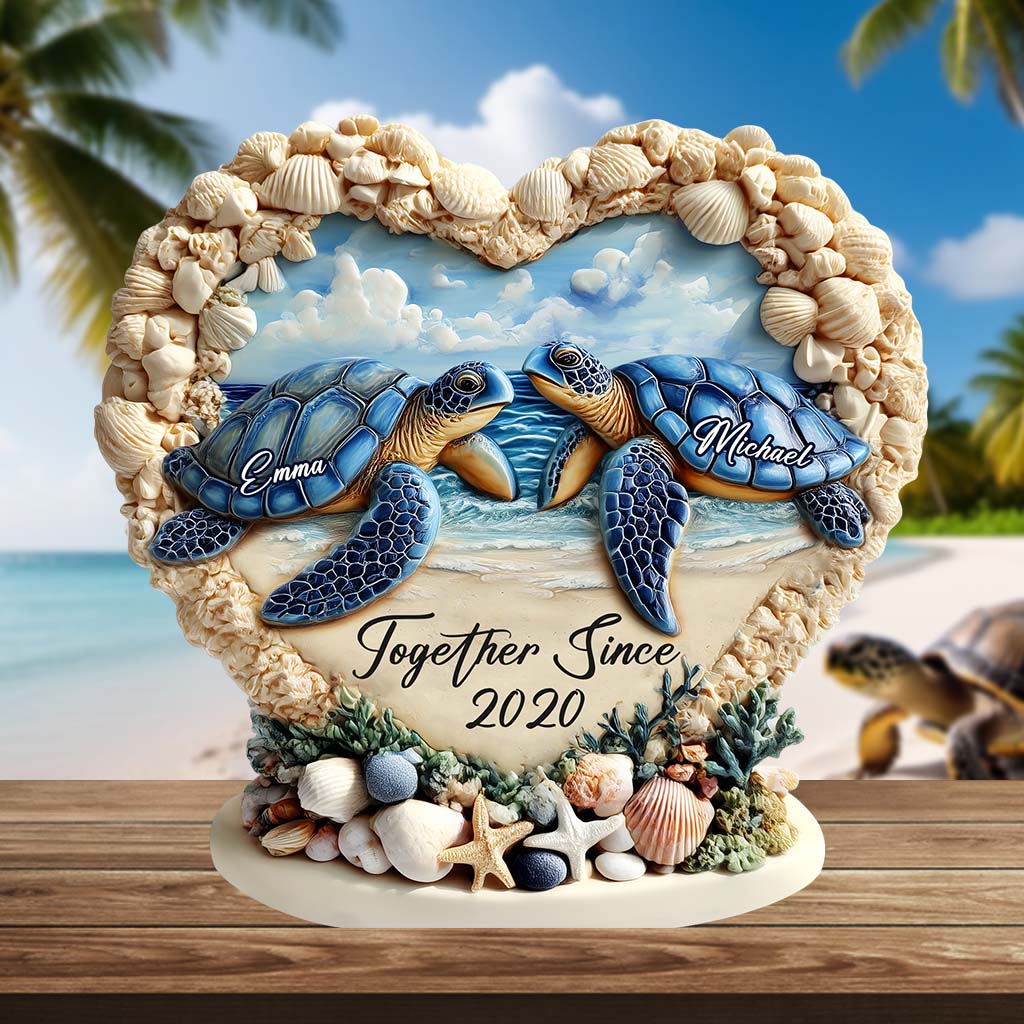 Together Since - Personalized Turtle Custom Shaped Acrylic Plaque