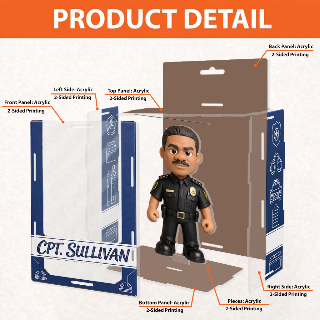 Police Gifts - Personalized Police Officer Acrylic Display Box