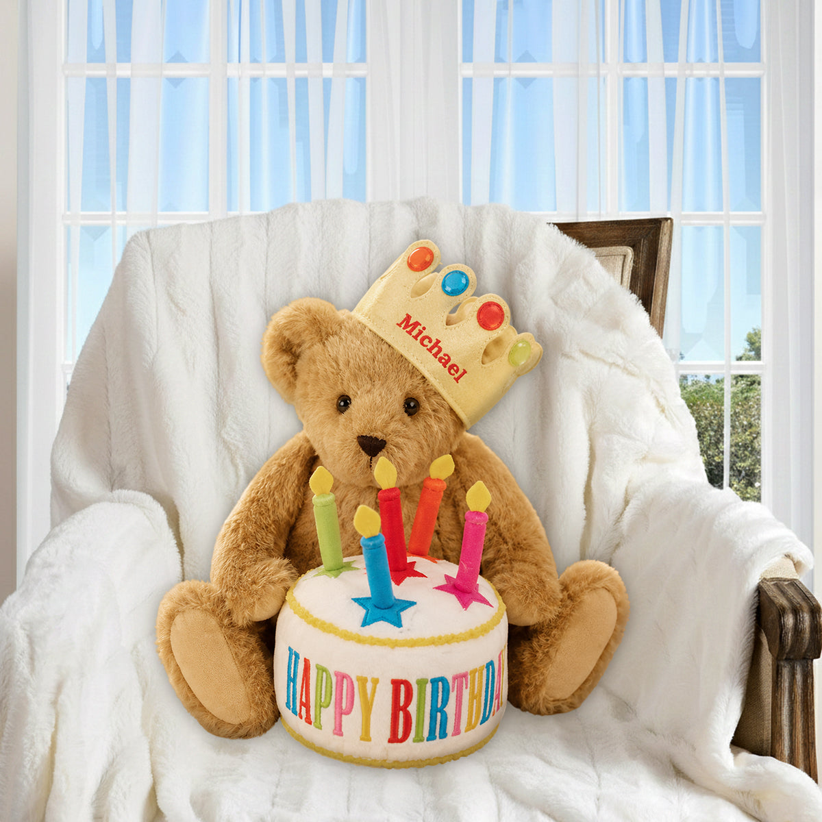 Happy Birthday - Personalized Birthday Premium Faux Fur Pillow