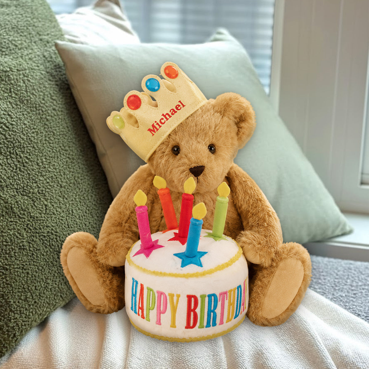 Happy Birthday - Personalized Birthday Premium Faux Fur Pillow