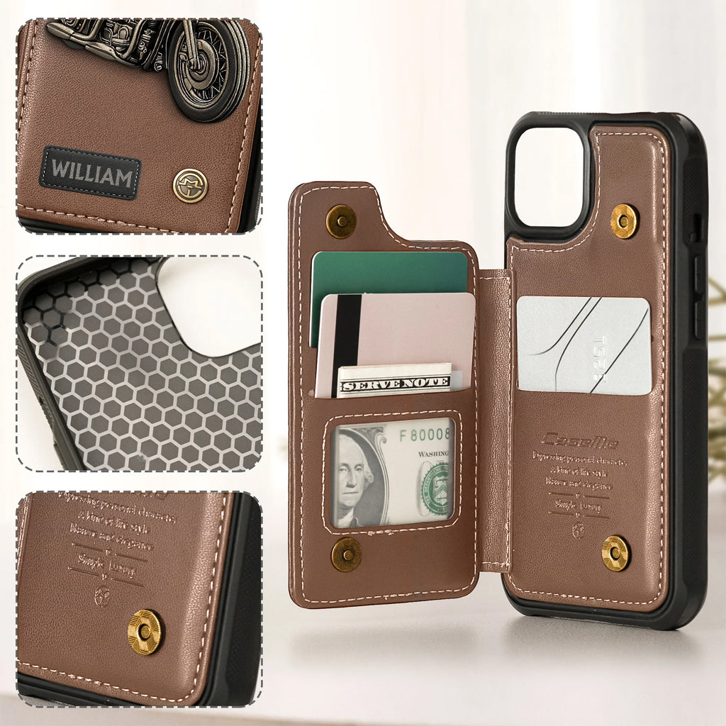 Motorcycle Enthusiast - Personalized Biker Wallet Phone Case