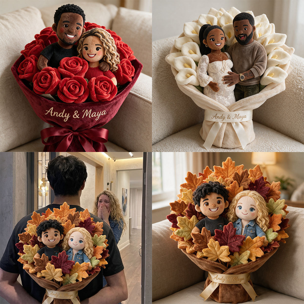 Custom From Any Photo - Personalized Couple Premium Faux Fur Pillow