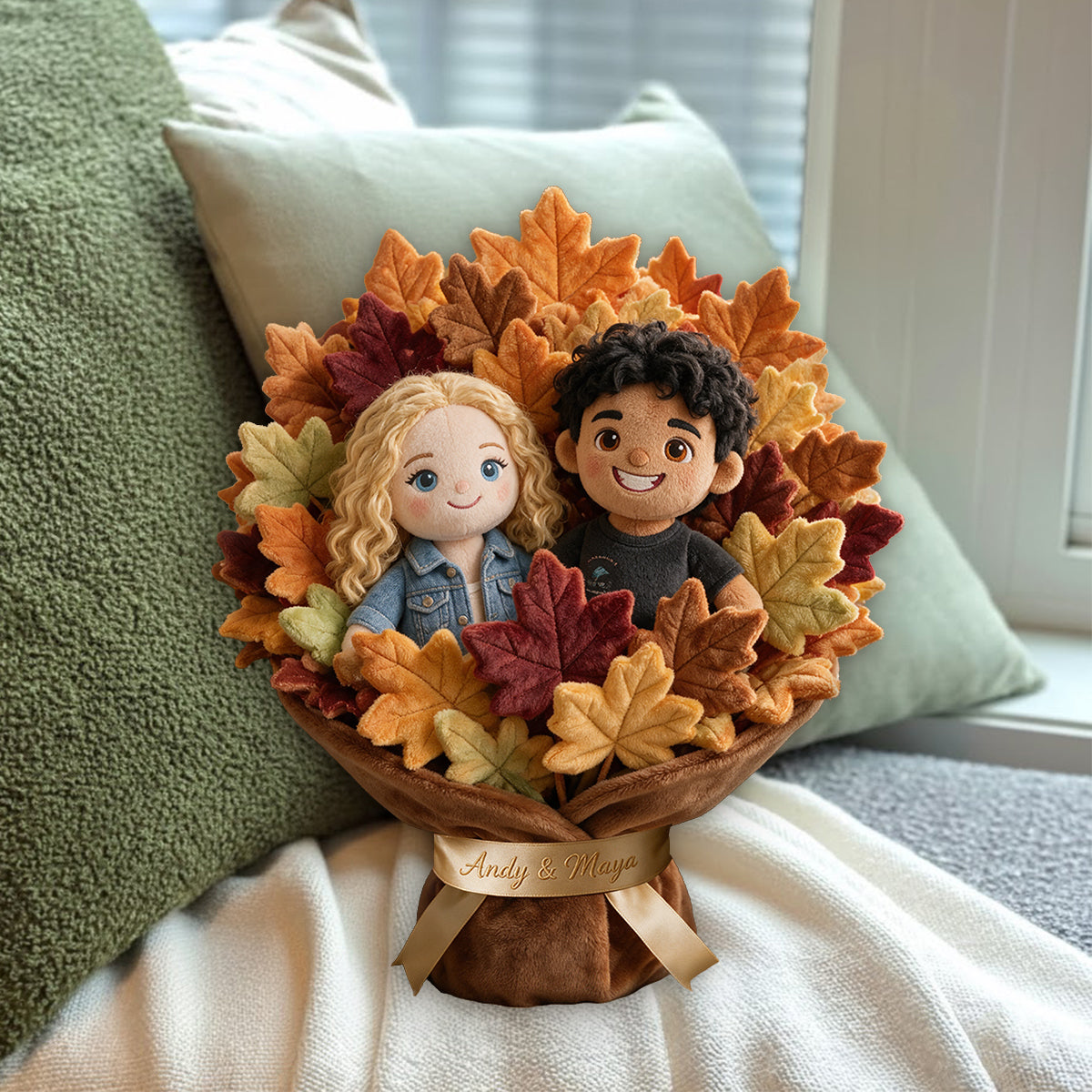 Custom From Any Photo - Personalized Couple Premium Faux Fur Pillow