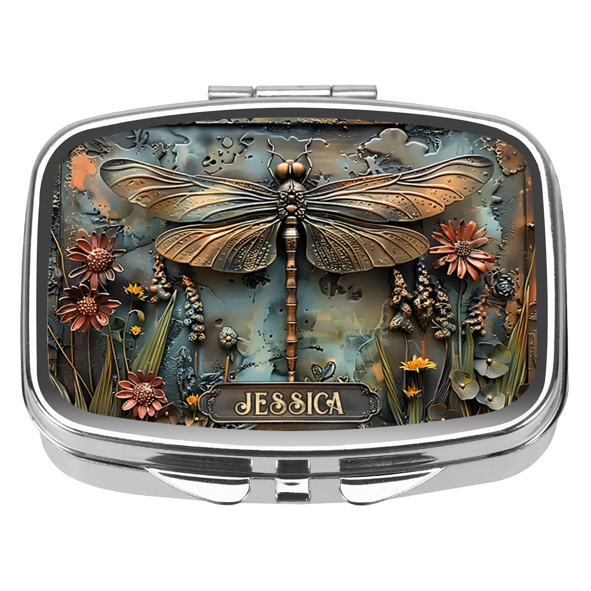 Beautiful Dragonfly, Butterfly/ Hummingbird/ Bee - Personalized Gardening Pill Organizer Box