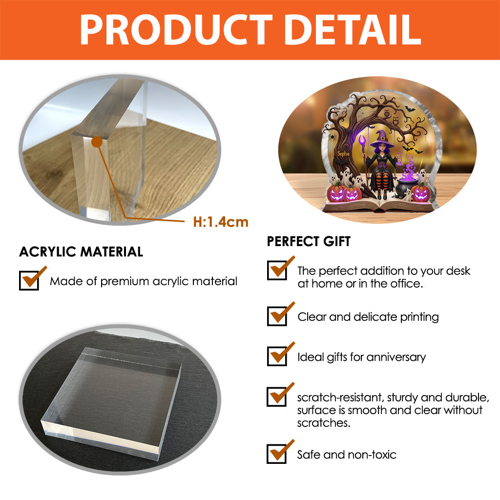 Magical Witch - Personalized Witch Custom Shaped Acrylic Plaque