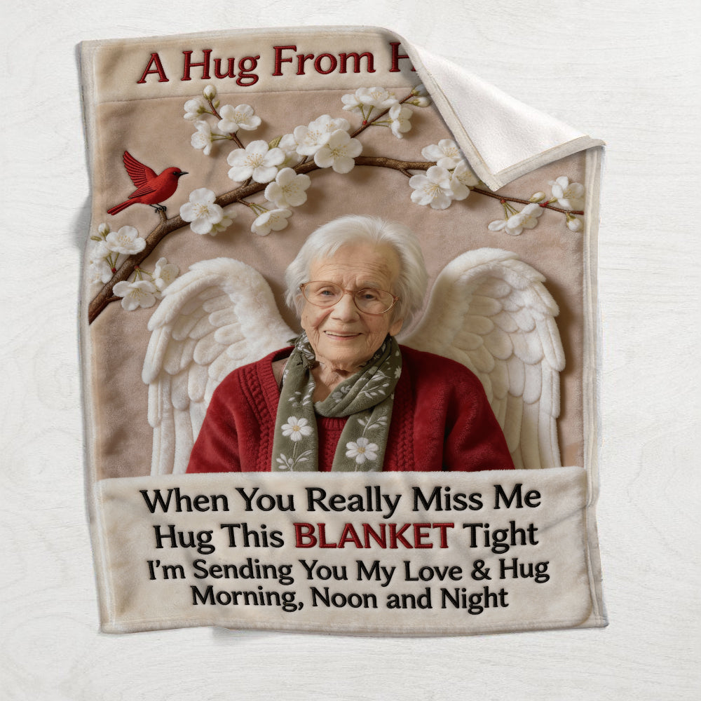 A Hug From Heaven - Personalized Memorial Blanket