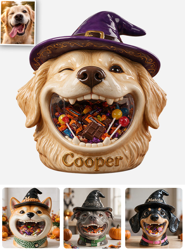 Halloween Pet Candy Holder - Personalized Dog Acrylic Pot