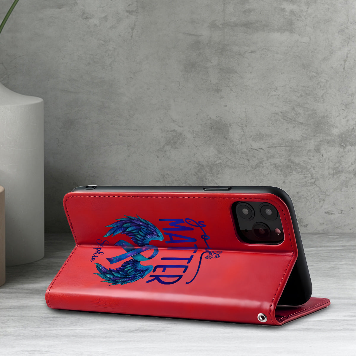 You Matter - Personalized Suicide Prevention Wallet Phone Case With Strap