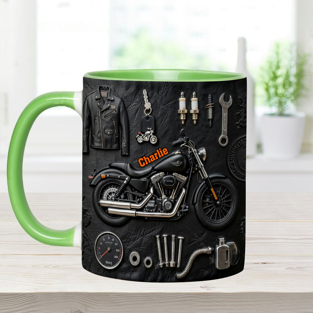 Motorcycle - Personalized Biker Accent Mug & Coaster