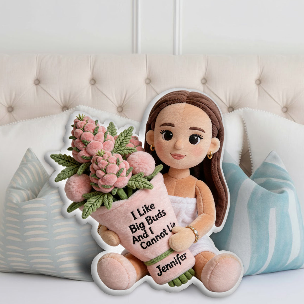 Funny Weed - Personalized Weed Faux Fur Shaped Pillow