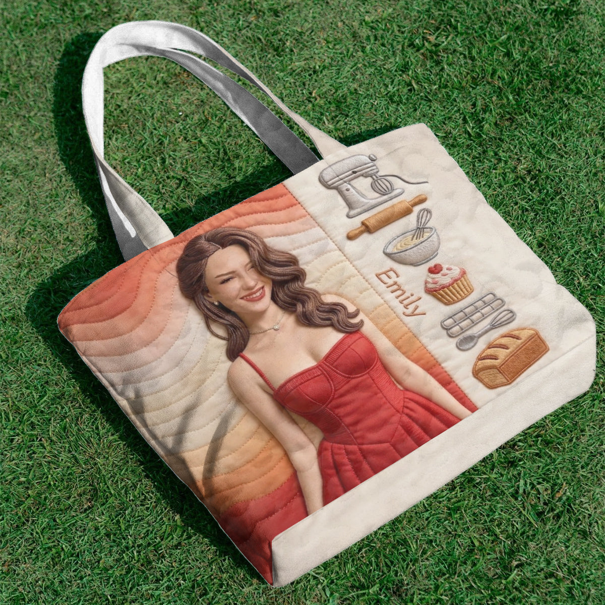 Custom Any Photo Baking Lovers - Personalized Baking Quilted Tote Bag