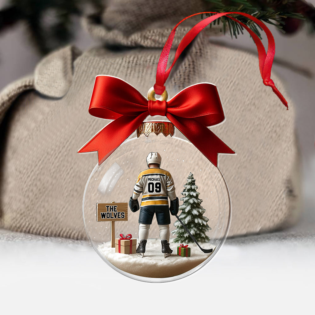 Hockey Team - Personalized Hockey Transparent Ornament