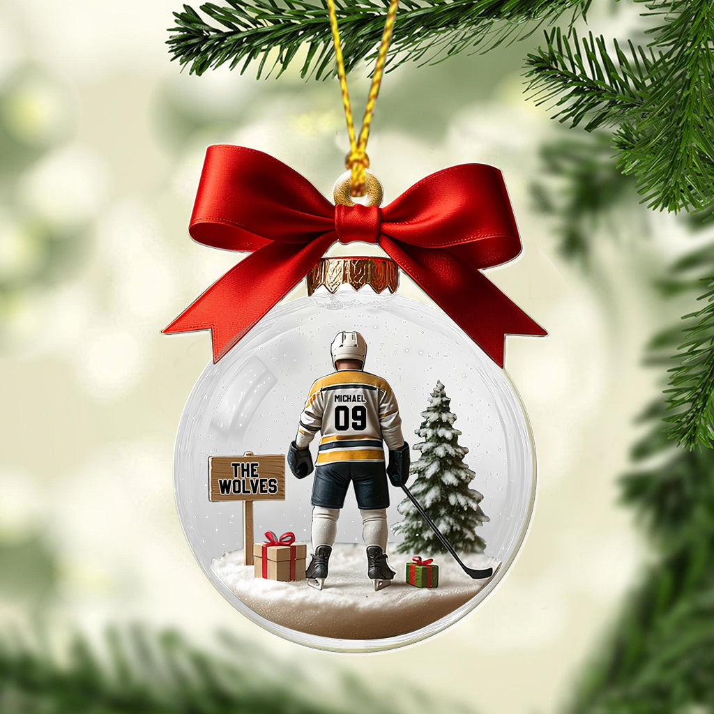 Hockey Team - Personalized Hockey Transparent Ornament