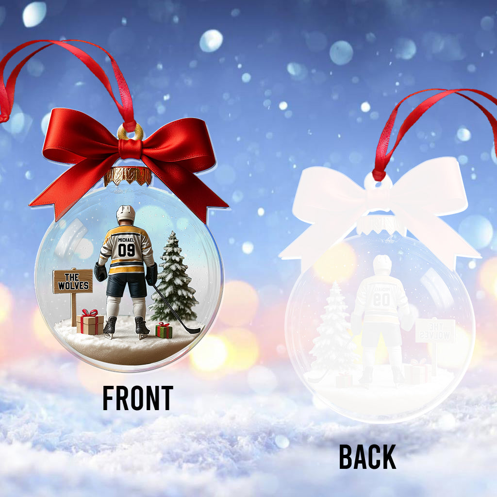 Hockey Team - Personalized Hockey Transparent Ornament