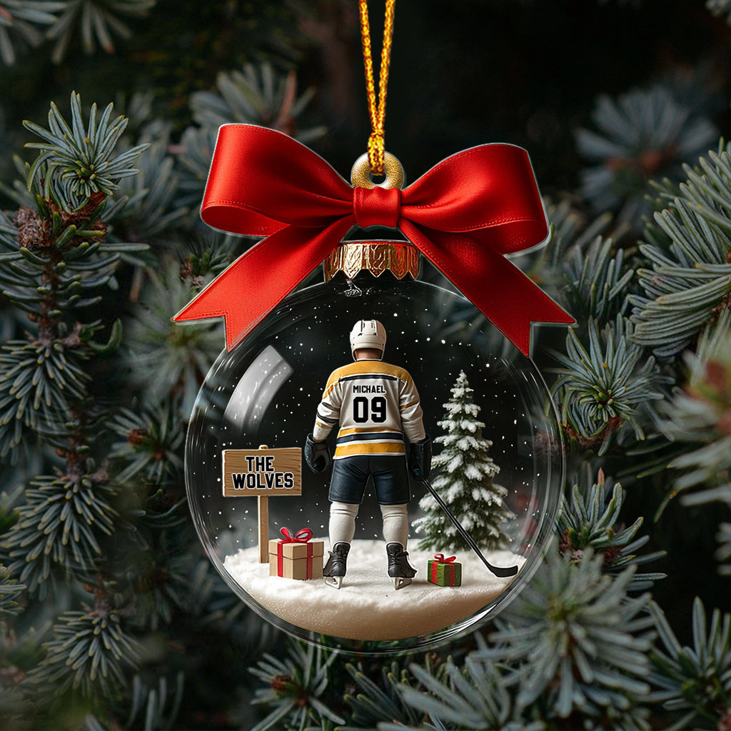 Hockey Team - Personalized Hockey Transparent Ornament