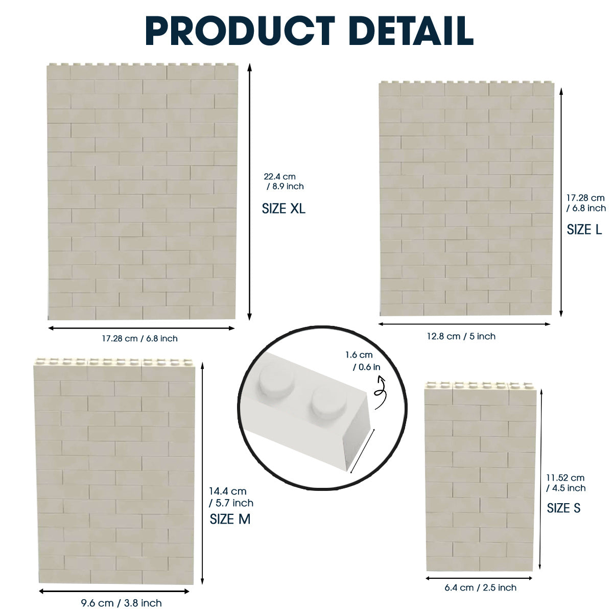 Custom Any Photo - Personalized Father One-sided Vertical Rectangle Building Brick Blocks