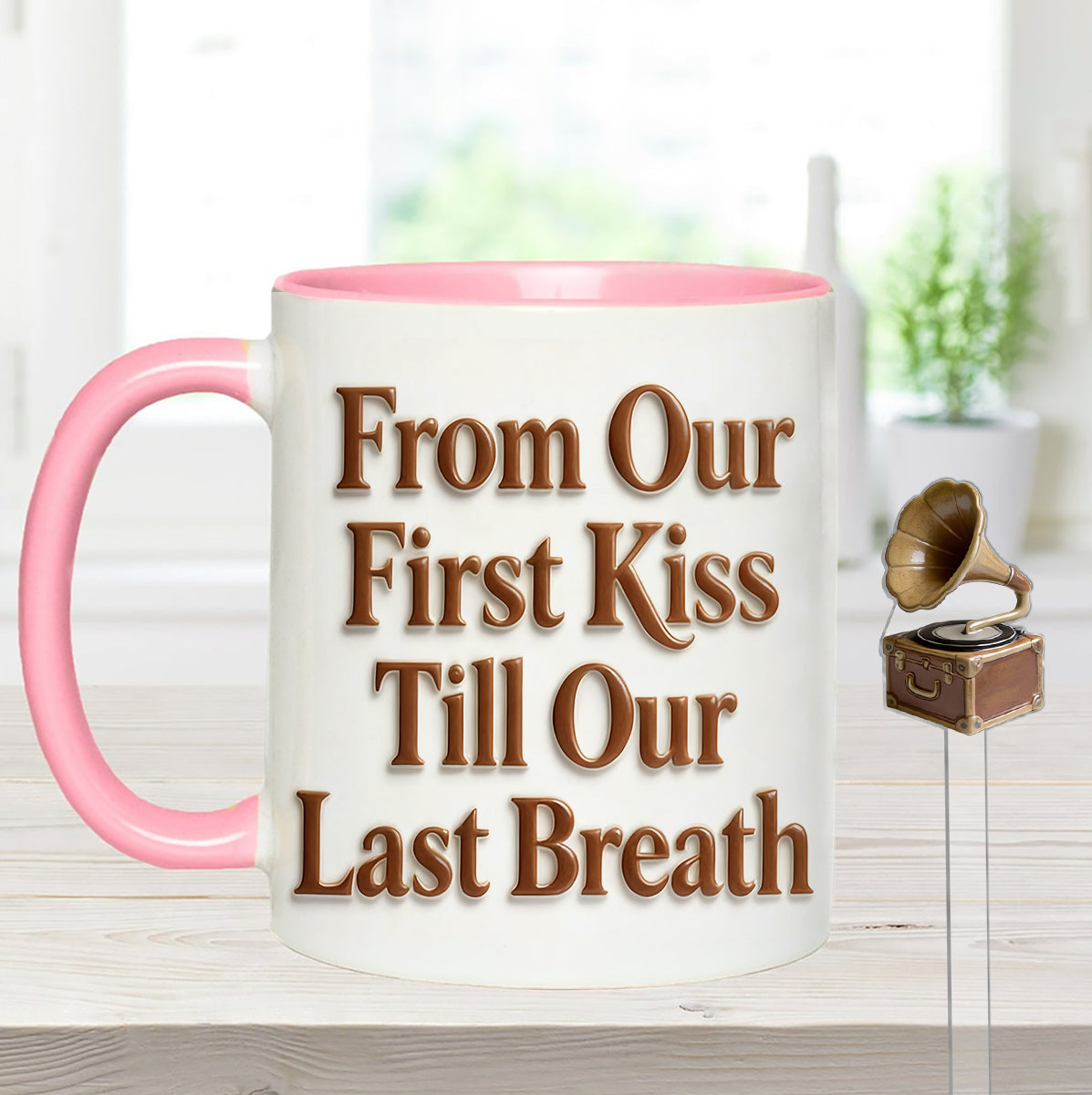 Custom From Any Photo - Personalized Couple Set Accent Mug with Acrylic Stirrers