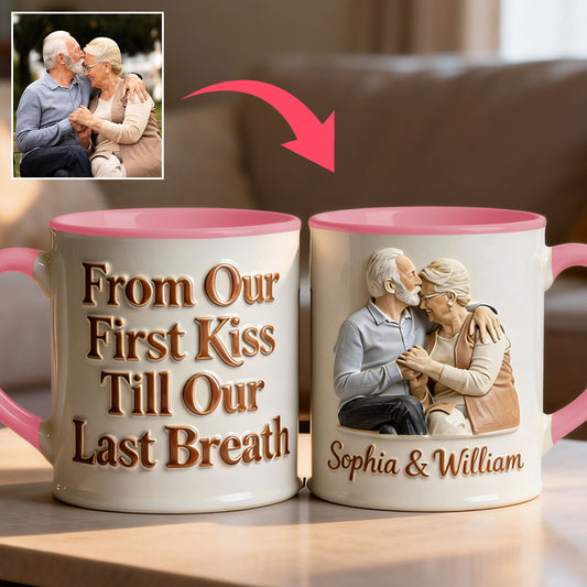 Custom From Any Photo - Personalized Couple Set Accent Mug with Acrylic Stirrers