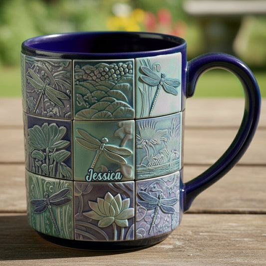 Just A Girl Who Loves Dragonfly - Personalized Dragonfly Accent Mug