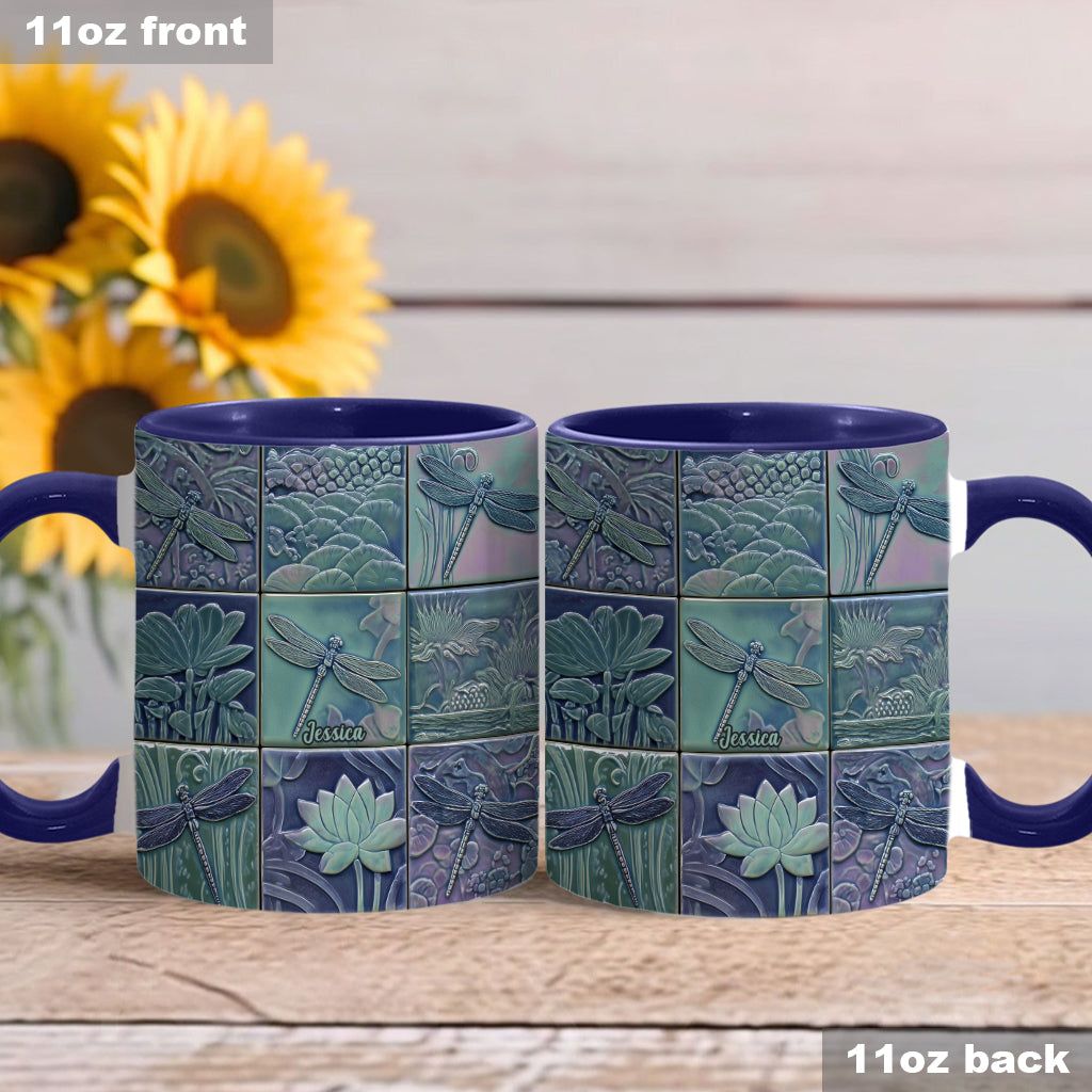 Just A Girl Who Loves Dragonfly - Personalized Dragonfly Accent Mug