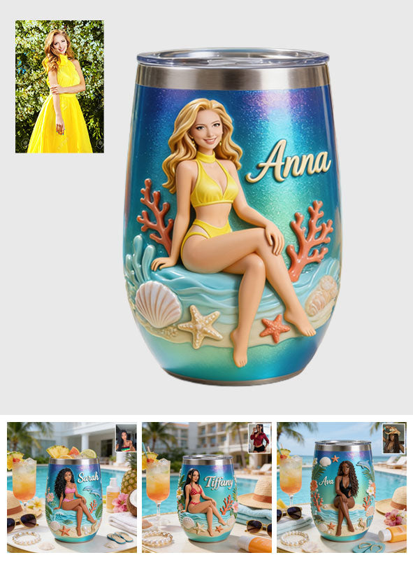 Endless Summer - Personalized Sea Lover Wine Tumbler
