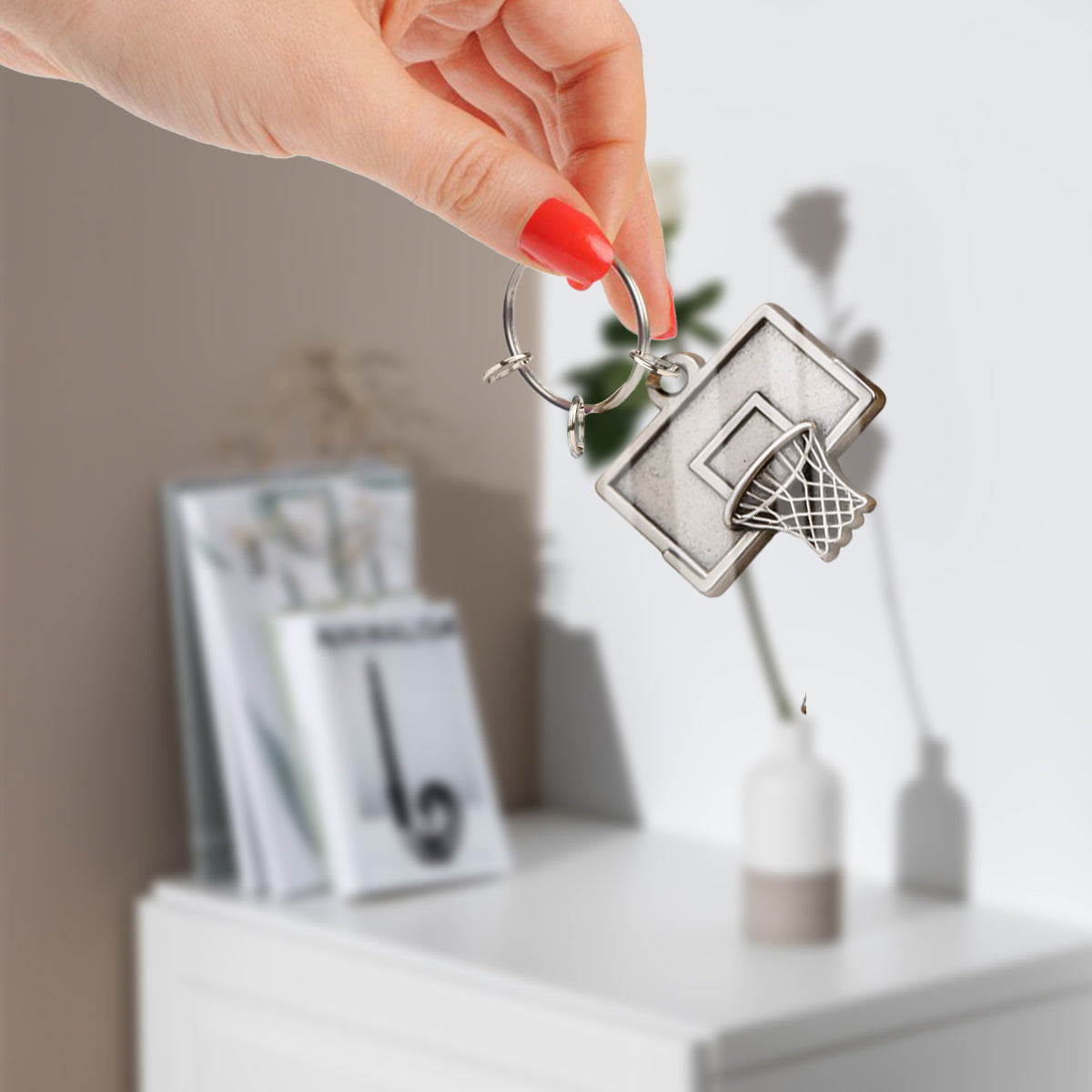 Love Basketball - Personalized Basketball Keychain With Charms