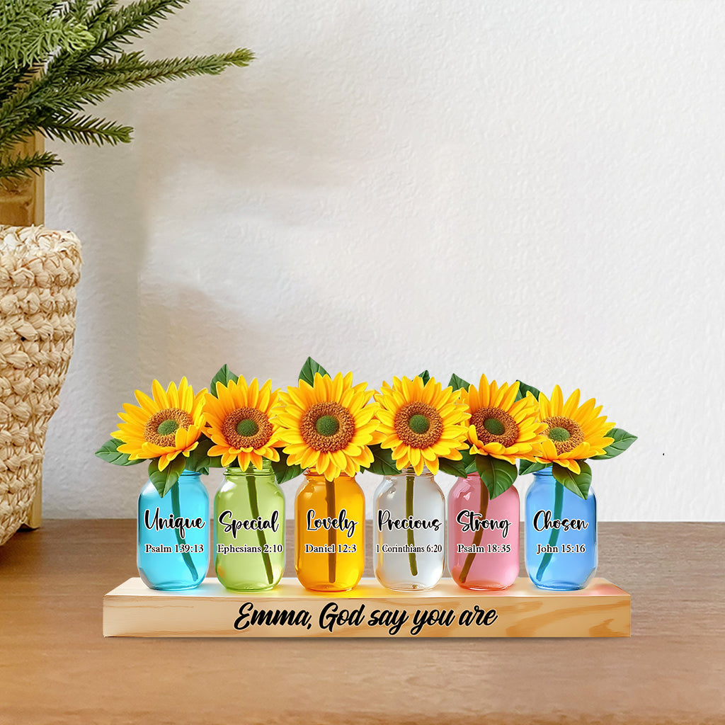 God Says You Are - Personalized Christian Custom Shaped Acrylic Plaque