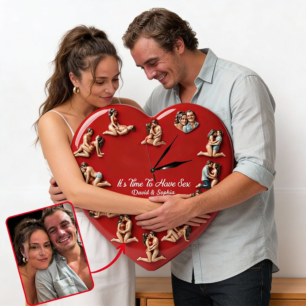 It's Time To Have Fun - Personalized Couple LED Light Wall Clock