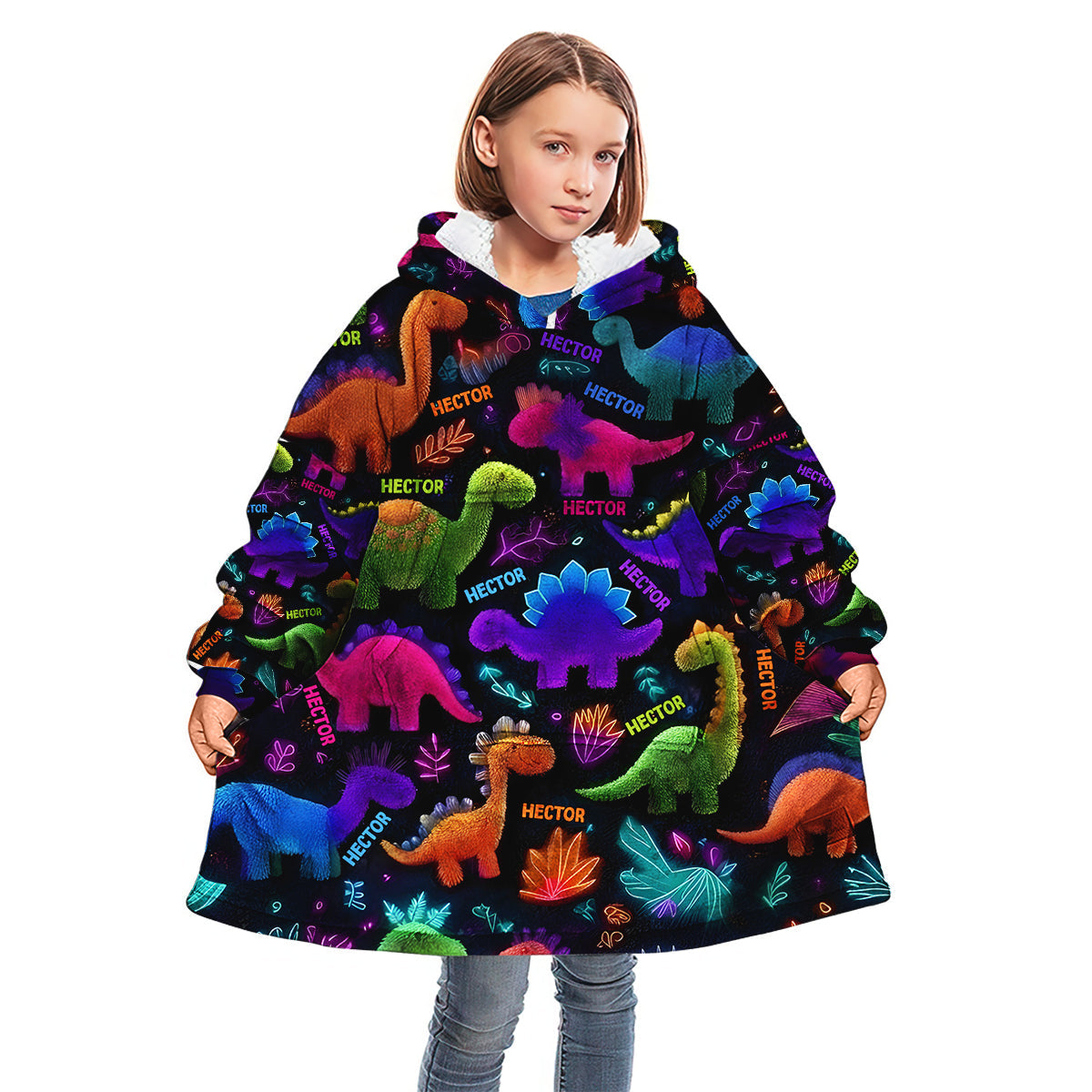 Boys' Casual Warm Outfit for Autumn and Winter - Personalized Kid Blanket Hoodie