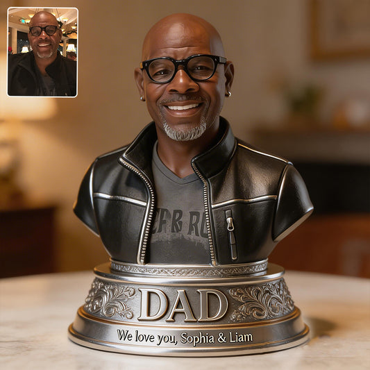 Custom Any Photo, Dad Statue - Personalized Father Custom Shaped Acrylic Plaque