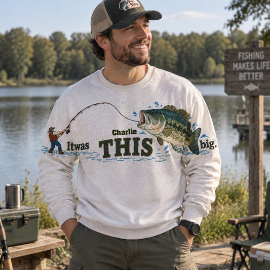 Ask Me How Big It Was - Personalized Fishing All Over Shirt